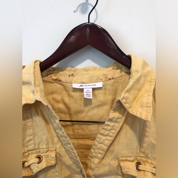 100% linen button down top - Picture 4 of 5